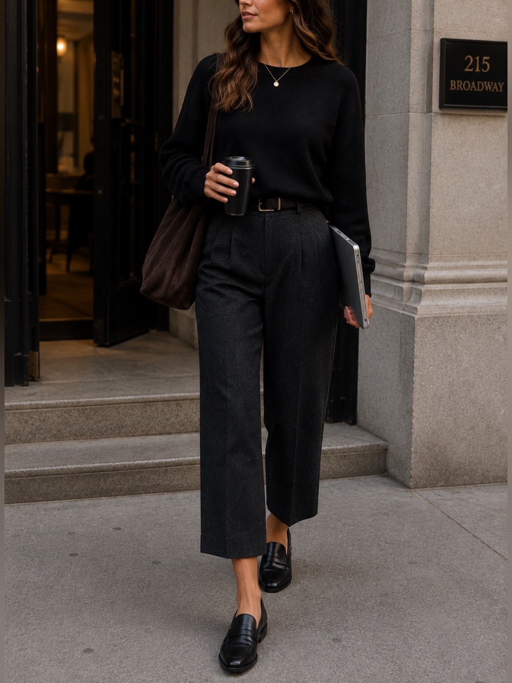 OAK + FORT Wool Blend Trousers
